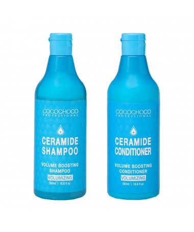 Ceramide Shampoo 500ml + Ceramide Conditioner 500ml for Hair Volume COCOCHOCO